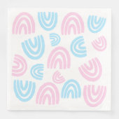 Trans Pride Pastel Regenboog Papier Servet (Voorkant)