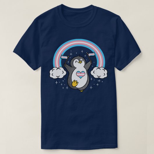 Trans Pride Penguin Transgender Pride T-shirt (Design voorkant)