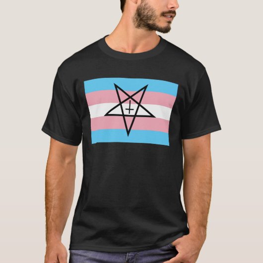 Trans Pride Pentagram T-shirt (Voorkant)