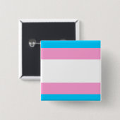 Trans Pride Pin Badge Vierkante Button 5,1 Cm (Voorkant /achterkant)