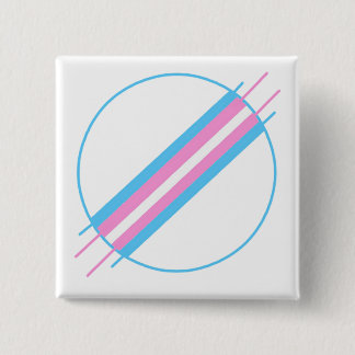 Trans Pride Pin Vierkante Button 5,1 Cm