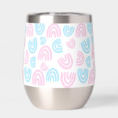 Trans Pride Rainbow Stemless Wine Tumbler (Achterkant)