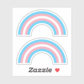 Trans Pride Regenboog Sticker (Vel)