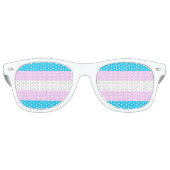 Trans Pride. Retro Zonnebril (Voorkant)