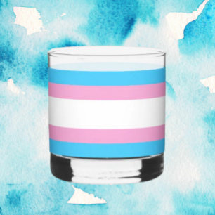 Trans Pride Rocks Glas: Drink met Solidariteit Whisky Glas