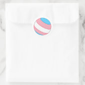 Trans Pride Sphere Ronde Sticker (Tas)