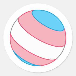 Trans Pride Sphere Ronde Sticker