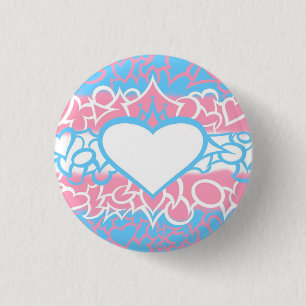 Trans Pride Squiggle Ronde Button 3,2 Cm