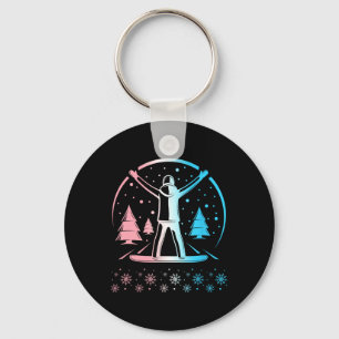 Trans Pride Subtiele LGBTQ Gay Pride Winter Snowbo Sleutelhanger