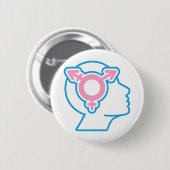 Trans Pride Symbol Button (Voorkant /achterkant)