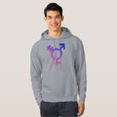 Trans Pride Symbool Hoodie (Voorkant volledig)