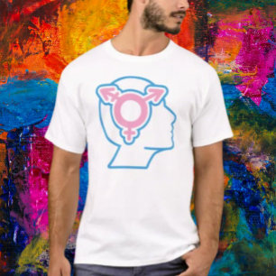 Trans Pride Symbool Hoofd T-shirt