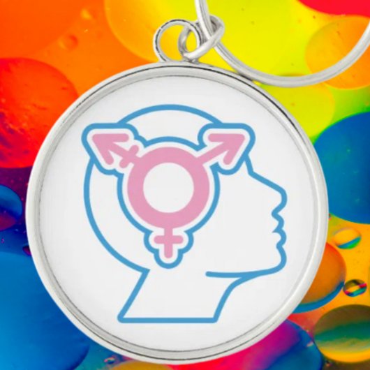 Trans Pride Symbool Sleutelhanger