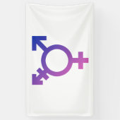 Trans Pride Symbool Spandoek (Verticaal)