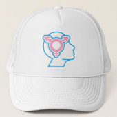 Trans Pride Symbool Trucker Hat Pet (Voorkant)