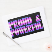 Trans Pride "Trots & Krachtig" Rechthoekige Sticker (Envelop)