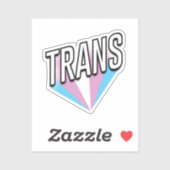 Trans Pride-uitbarsting Trans Sticker (Vel)