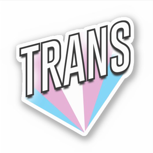 Trans Pride-uitbarsting Trans Sticker (Voorkant)