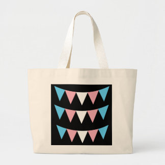 Trans Pride-vlag boodschappentas Grote Tote Bag