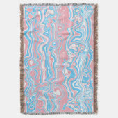 Trans Pride Vlag Trippy Boho Groovy Golvende Strep Deken (Voorkant Verticaal)