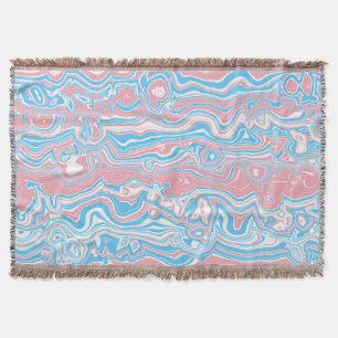 Trans Pride Vlag Trippy Boho Groovy Golvende Strep Deken
