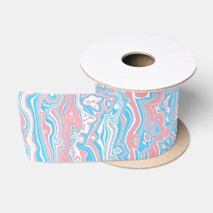 Trans Pride Vlag Trippy Boho Groovy Golvende Strep Lint
