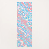 Trans Pride Vlag Trippy Boho Groovy Golvende Strep Yogamat (Voorkant)