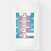 Trans Pride Woord Spandoek (Verticaal)