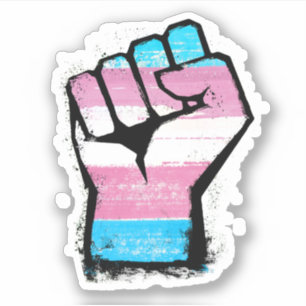 Trans-Protest Fist Sticker