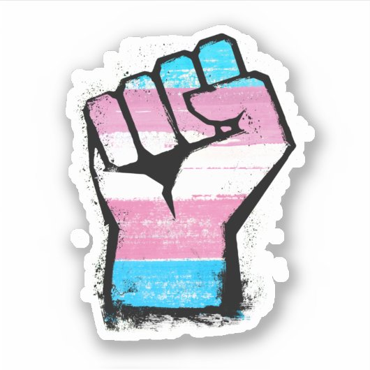 Trans-Protest Fist Sticker (Voorkant)