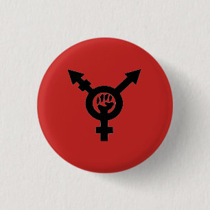 Trans-Queer Feministische communistische macht - z Ronde Button 3,2 Cm