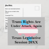 Trans-rechten staan onder Briefkaart (Voorkant / Achterkant)