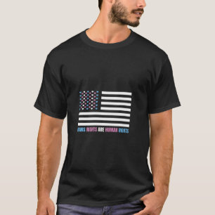 Trans-rechten zijn mensenrechten VS vlag Amerika L T-shirt