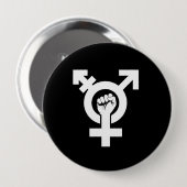 TRANS RESISTENTIESYMBOL - - RONDE BUTTON 4,0 CM (Voorkant /achterkant)