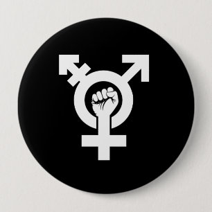 TRANS RESISTENTIESYMBOL - -  RONDE BUTTON 4,0 CM