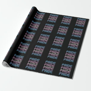 Trans Retro Pride Letters Cadeaupapier
