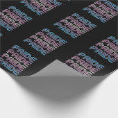 Trans Retro Pride Letters Cadeaupapier (Hoek)