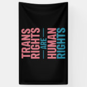 Trans Right zijn mensenrechten Transgender Pride Spandoek (Verticaal)