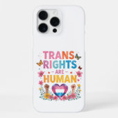 Trans Rights Are Human Rights Design iPhone Hoesje (Achterkant)
