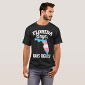 Trans Rights Florida Map Trans Pride Flag T-shirt (Voorkant volledig)