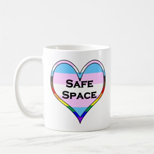 Trans Safe Space Heart Koffiemok (Links)