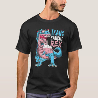 Trans Saurus Rex Allysaurus Dinosaur Transgender L T-shirt