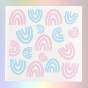 Trans trots pastel regenboog papieren servet