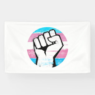 Trans trots vuist cirkel print spandoek