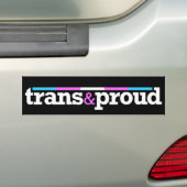 Trans&trotse Bumpersticker (Op auto)