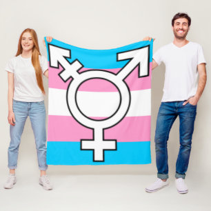 Trans vlag en symbool cadeau deken
