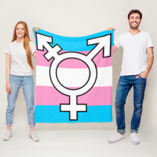 Trans vlag en symbool cadeau deken