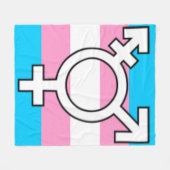Trans Vlag en Symbool Gifting Gooi Deken (Voorkant (Horizontaal))