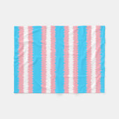 Trans Vlag Fleece Deken (Voorkant (Horizontaal))