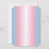 Trans vlag kleuren hart trots bruiloft kaart (Achterkant)